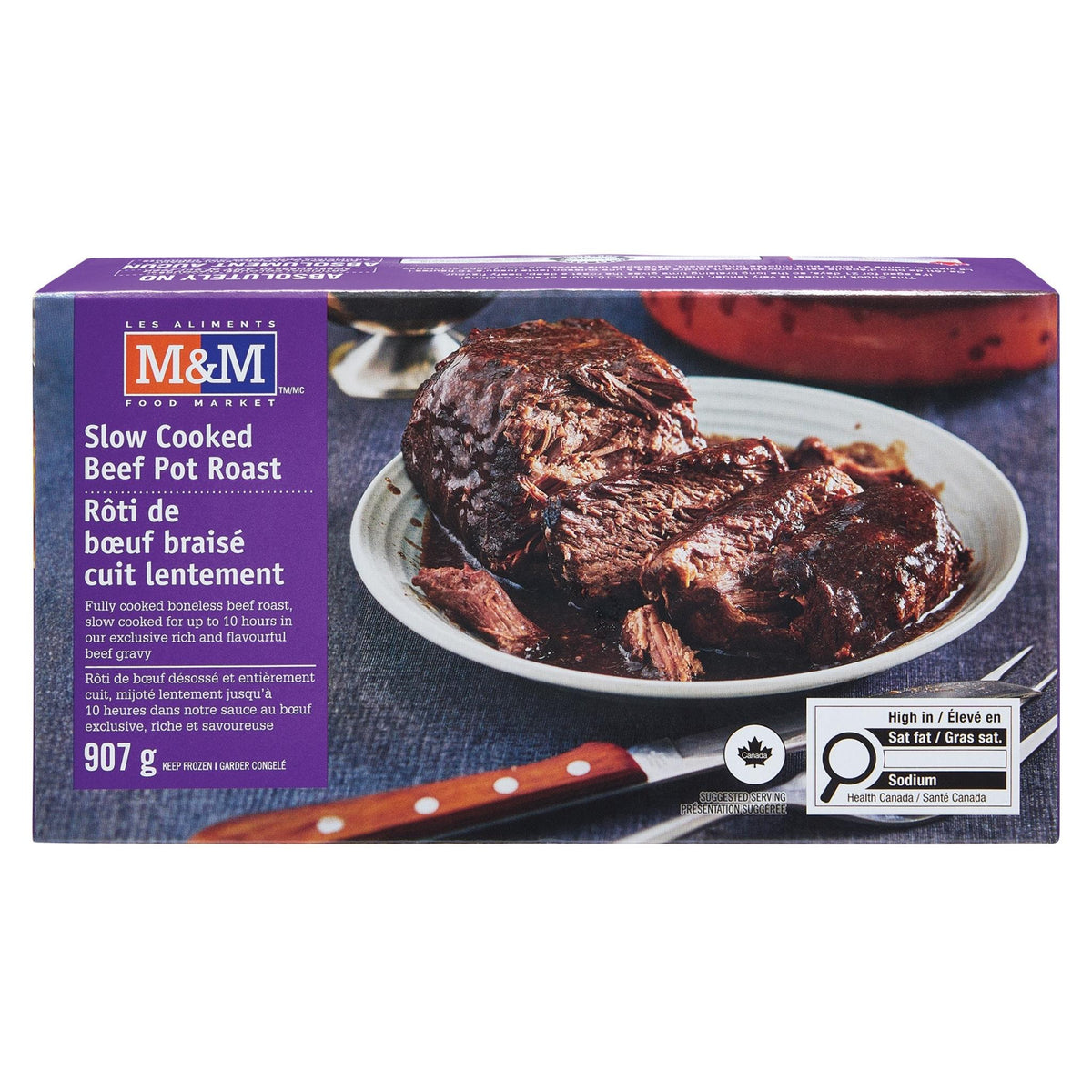 Rôti de bœuf braisé cuit lentement