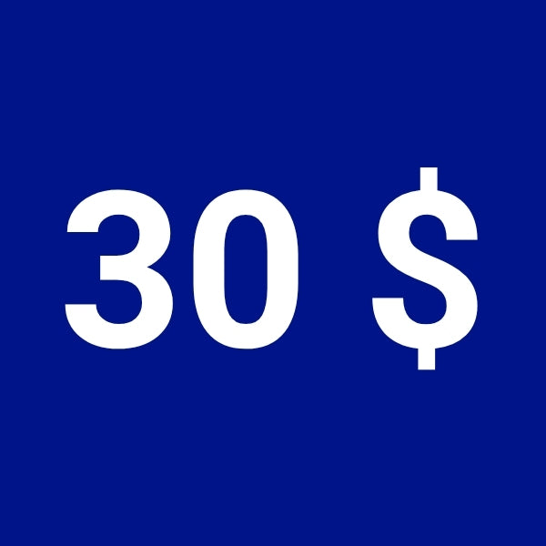 Moins de 30 $