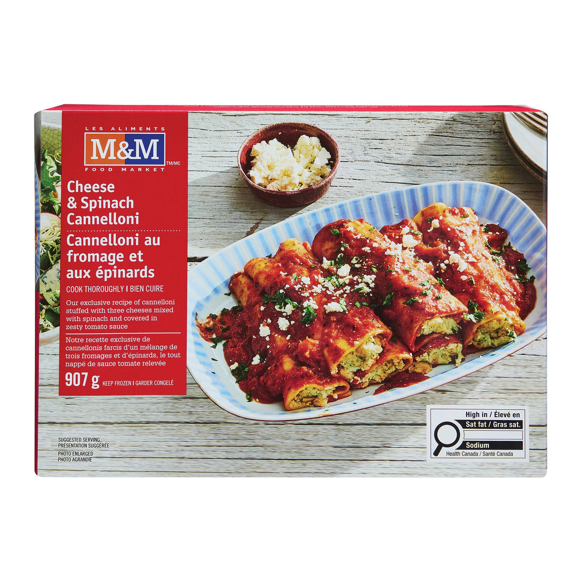 Cannelloni au fromage et aux épinards