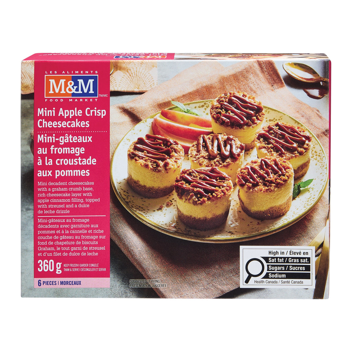 Mini-gâteaux au fromage à la croustade aux pommes