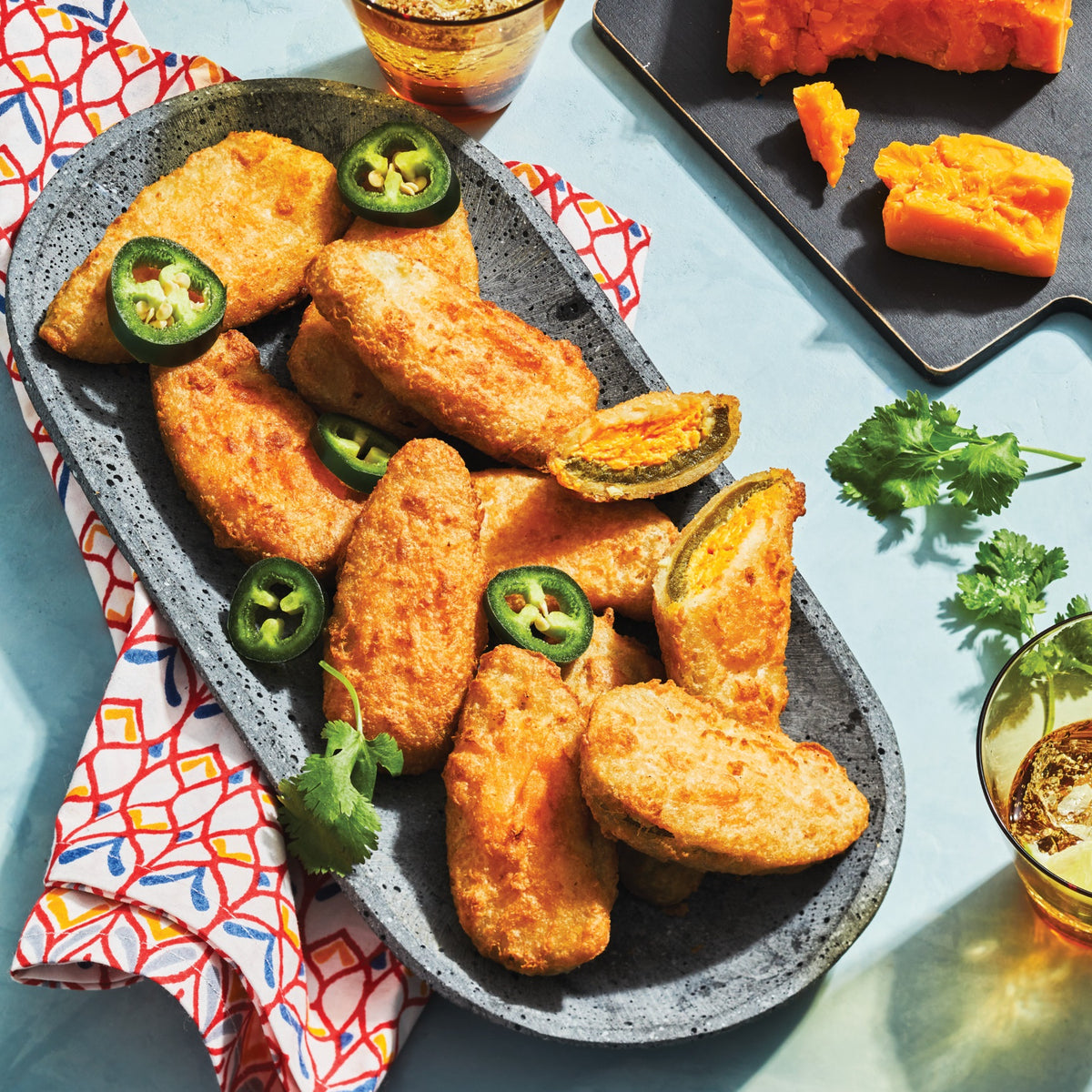 Cream Cheese and Cheddar Stuffed Jalapeños