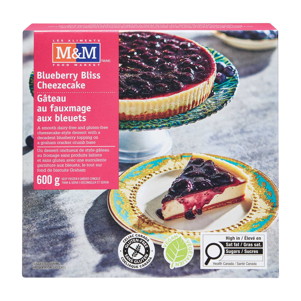 Gâteau au fauxmage aux bleuets