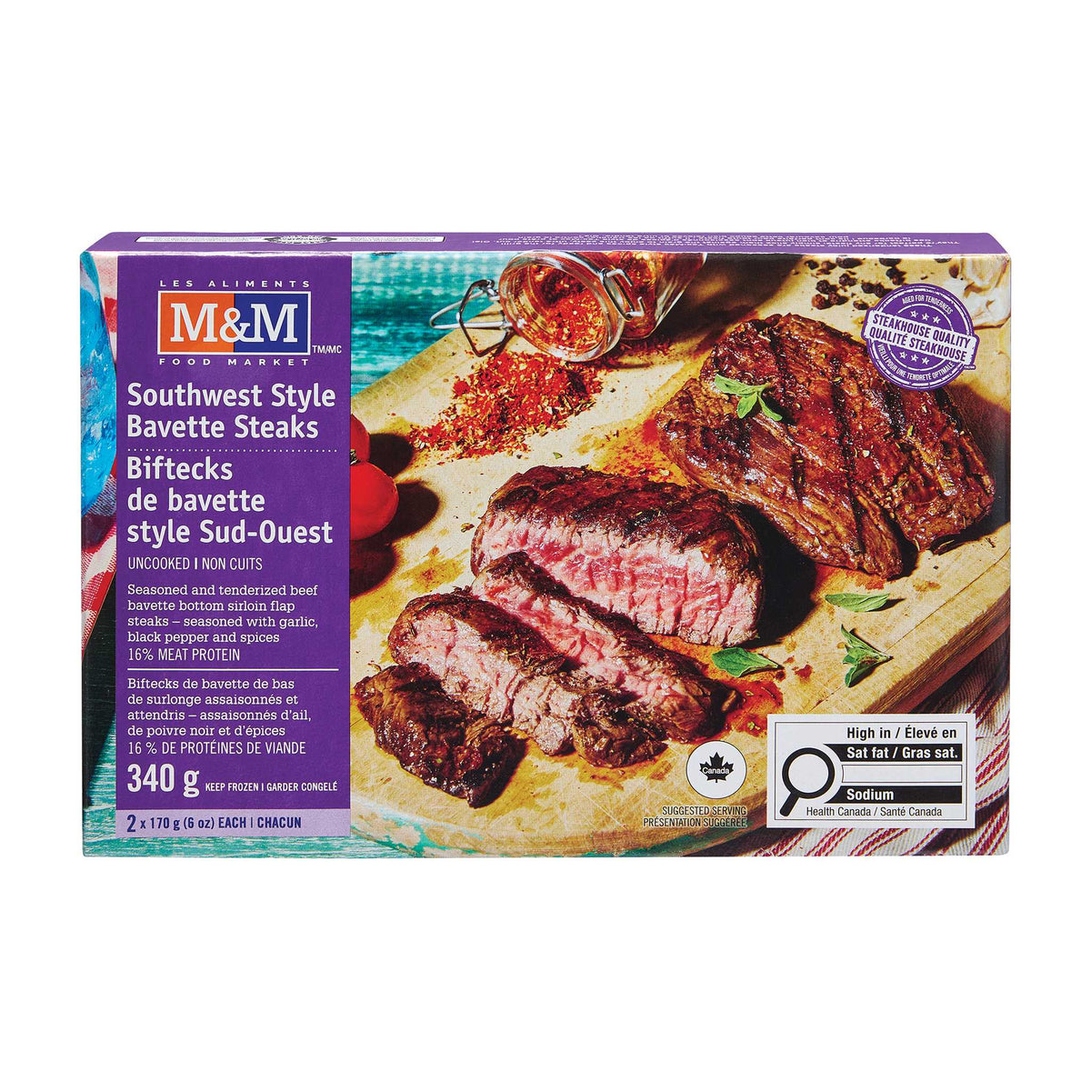 Biftecks de bavette style Sud-Ouest