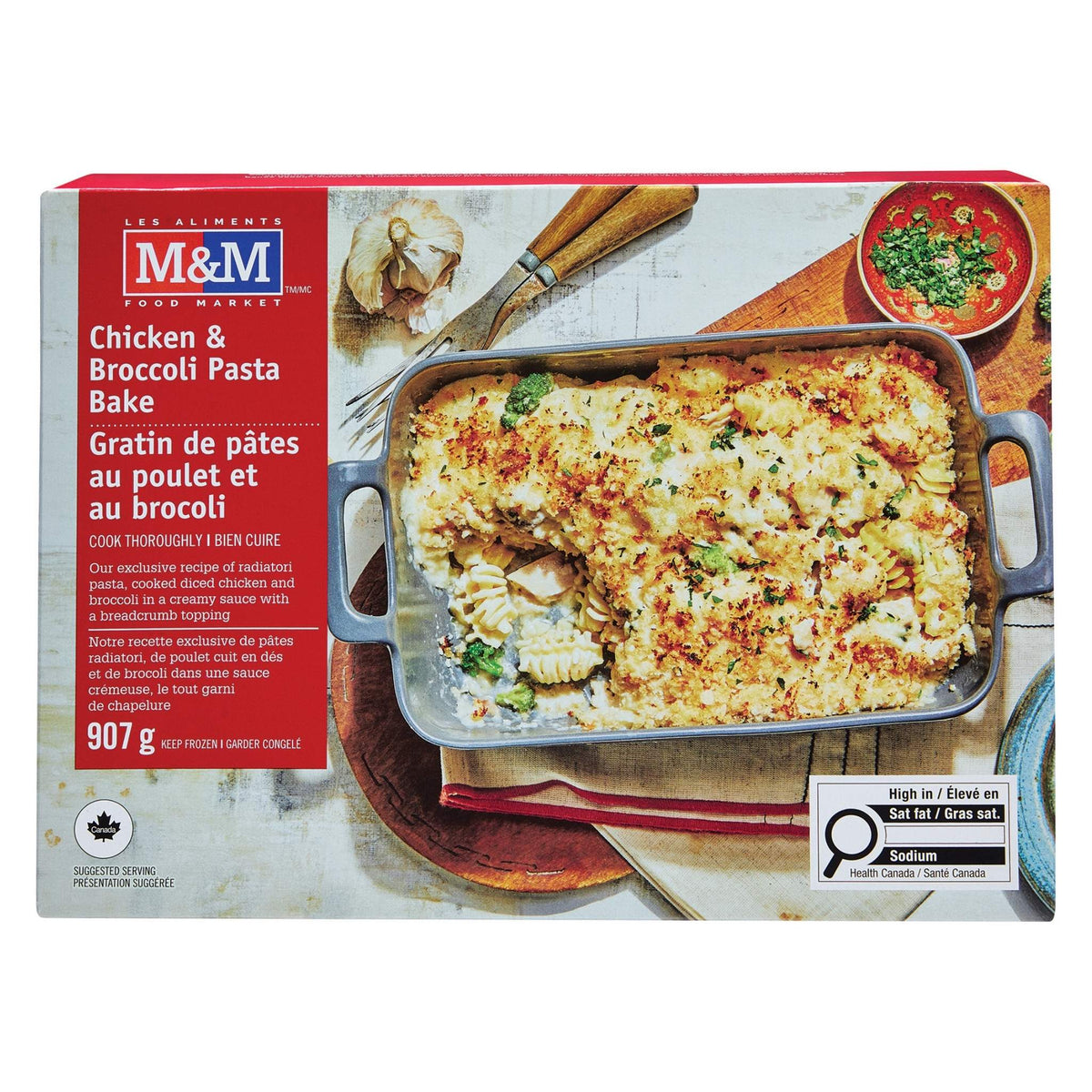 Gratin de pâtes au poulet et au brocoli