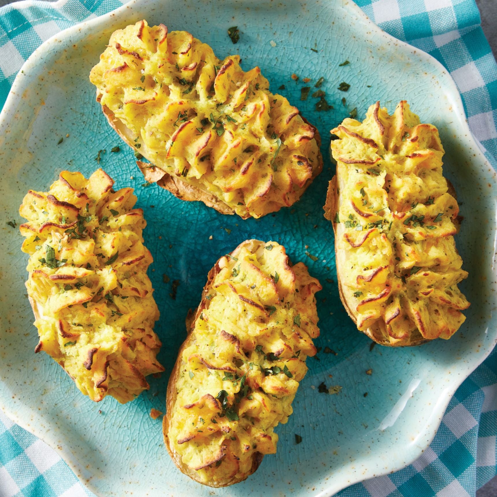 Broccoli and Cheese Stuffed Potatoes