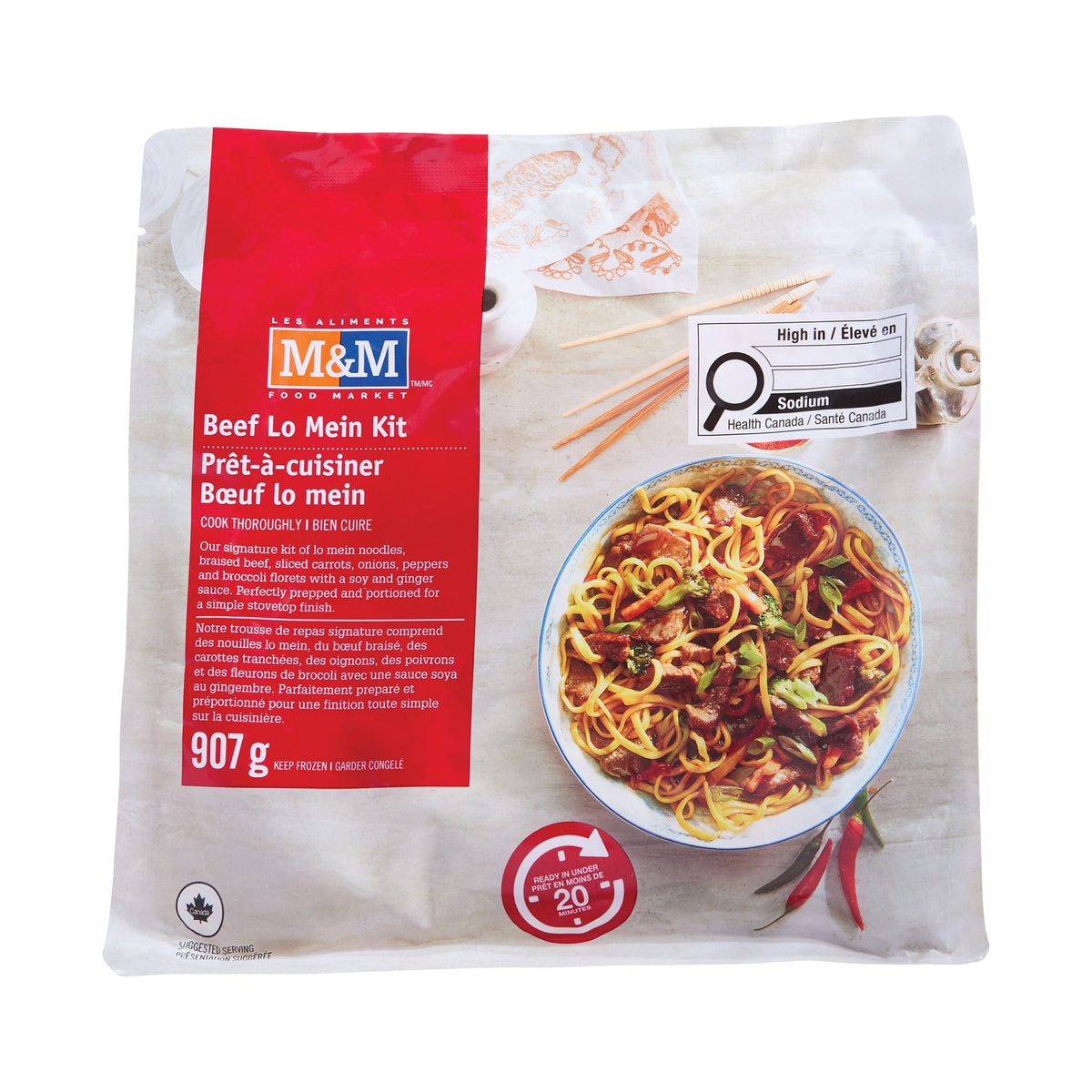 Prêt-à-cuisiner Bœuf lo mein