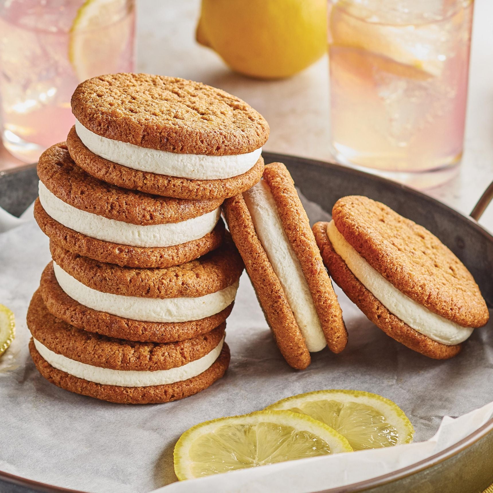 Lemon Cookie Ice Cream Sandwiches