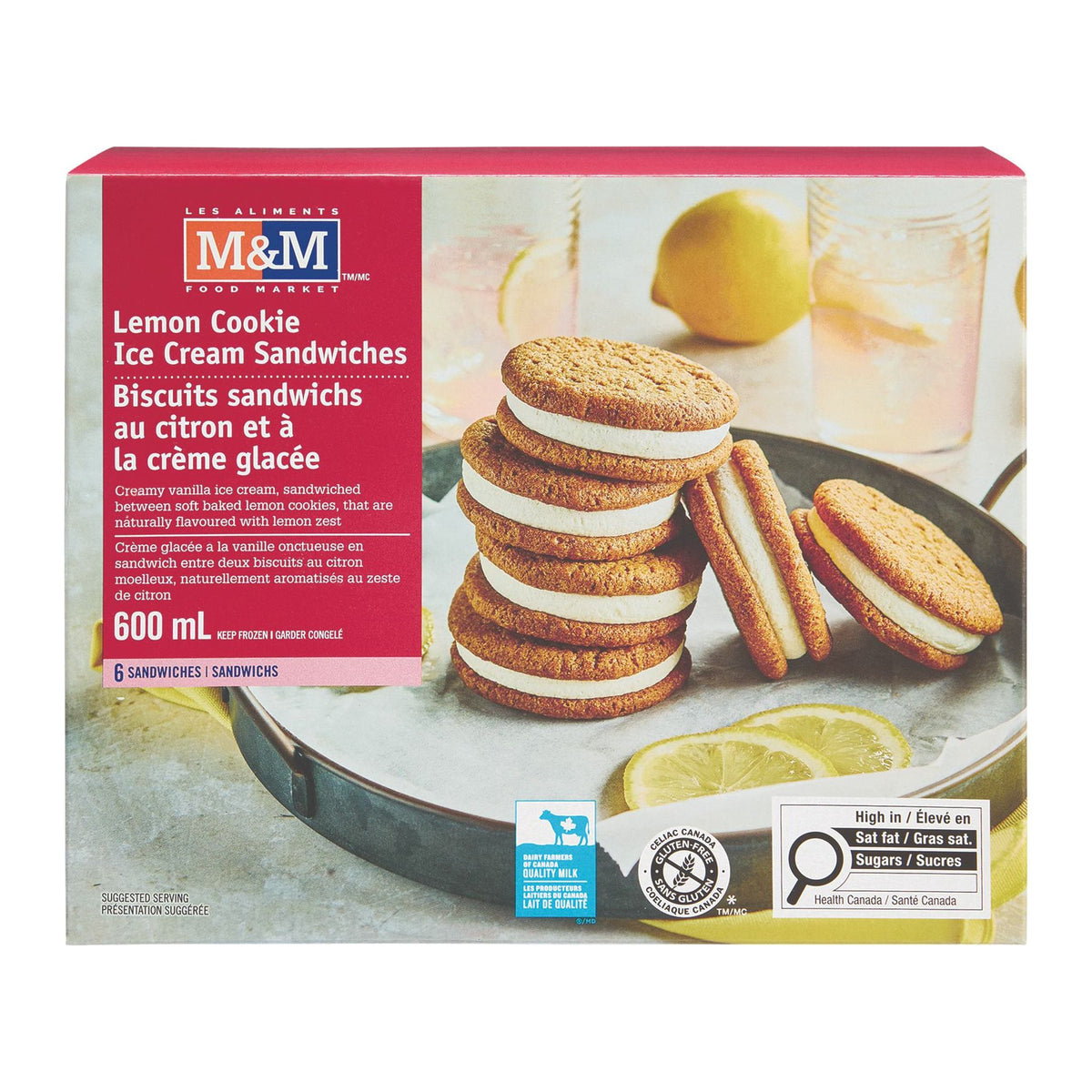 Biscuits sandwichs au citron et à la crème glacée