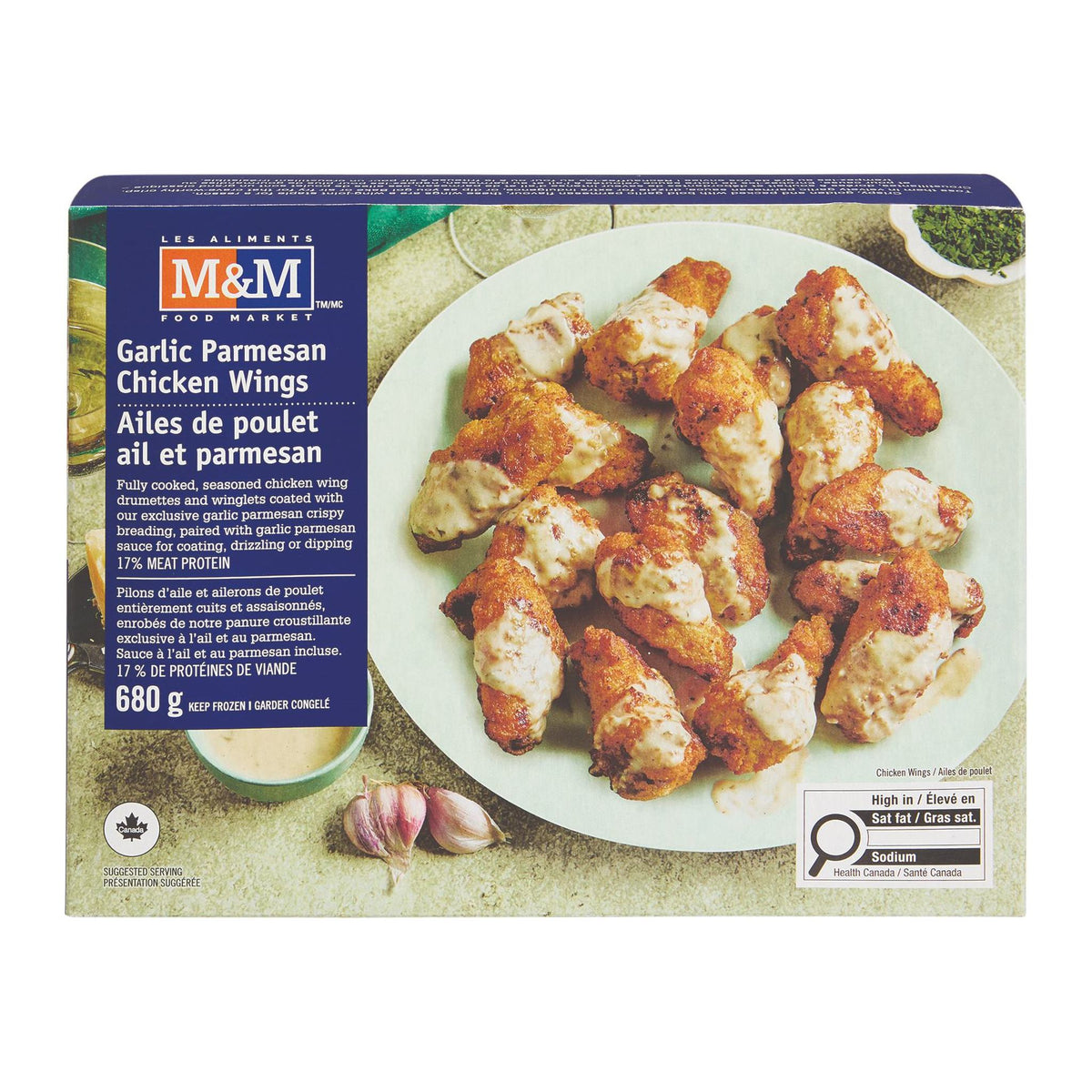 Ailes de poulet ail et parmesan