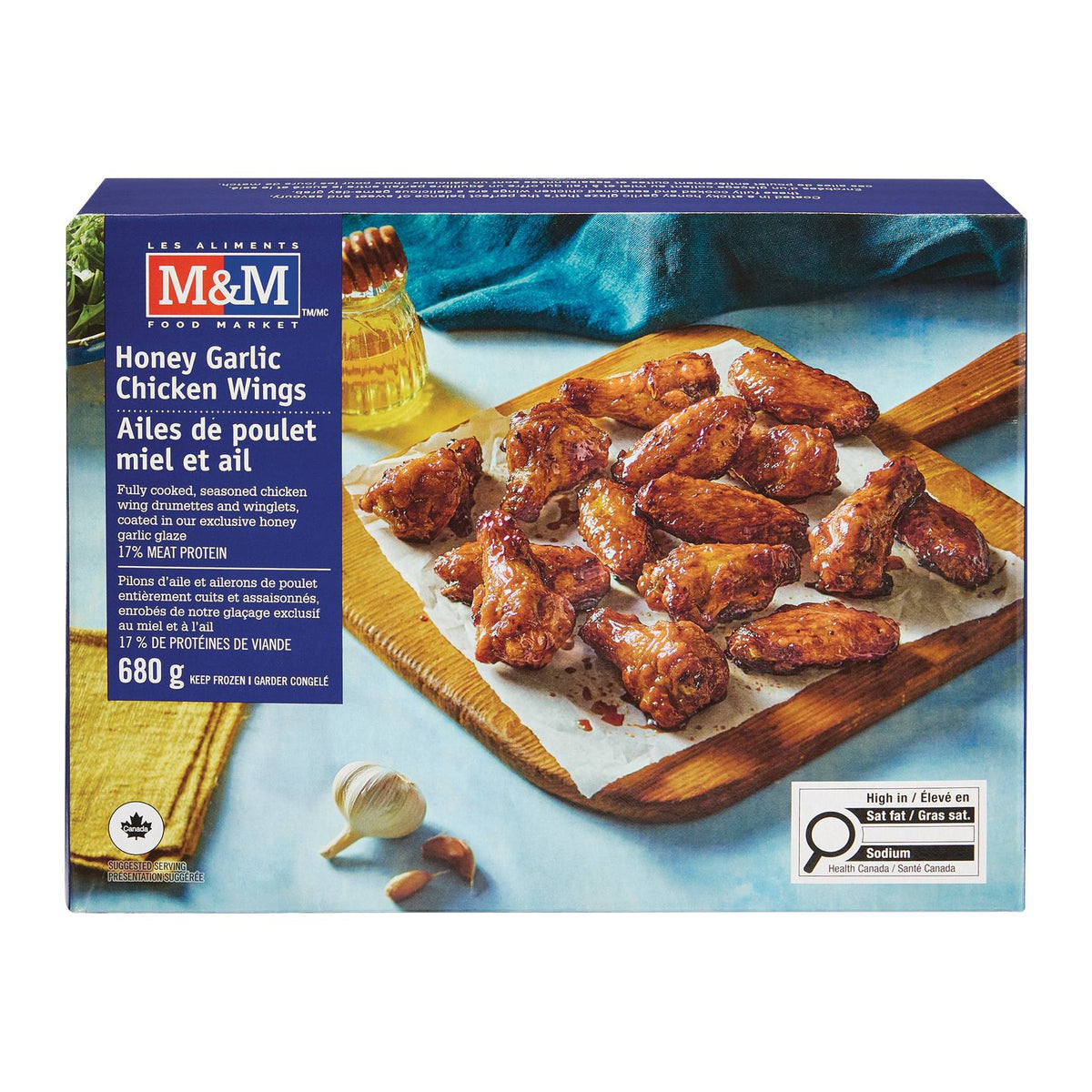 Ailes de poulet miel et ail