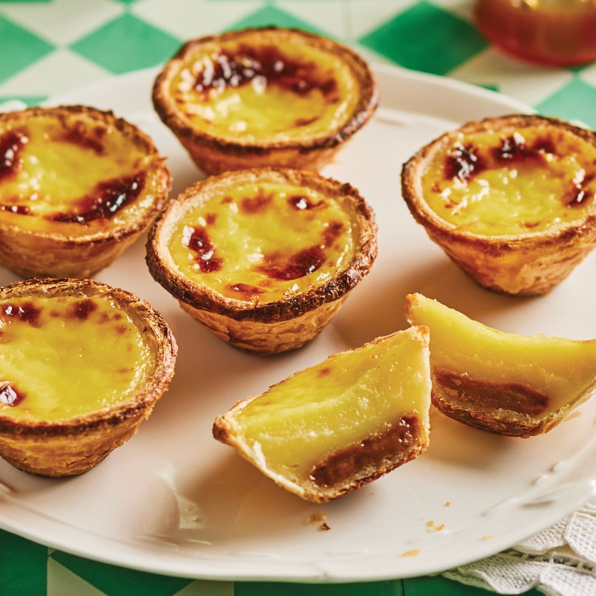 Salted Caramel Portuguese Style Custard Tarts