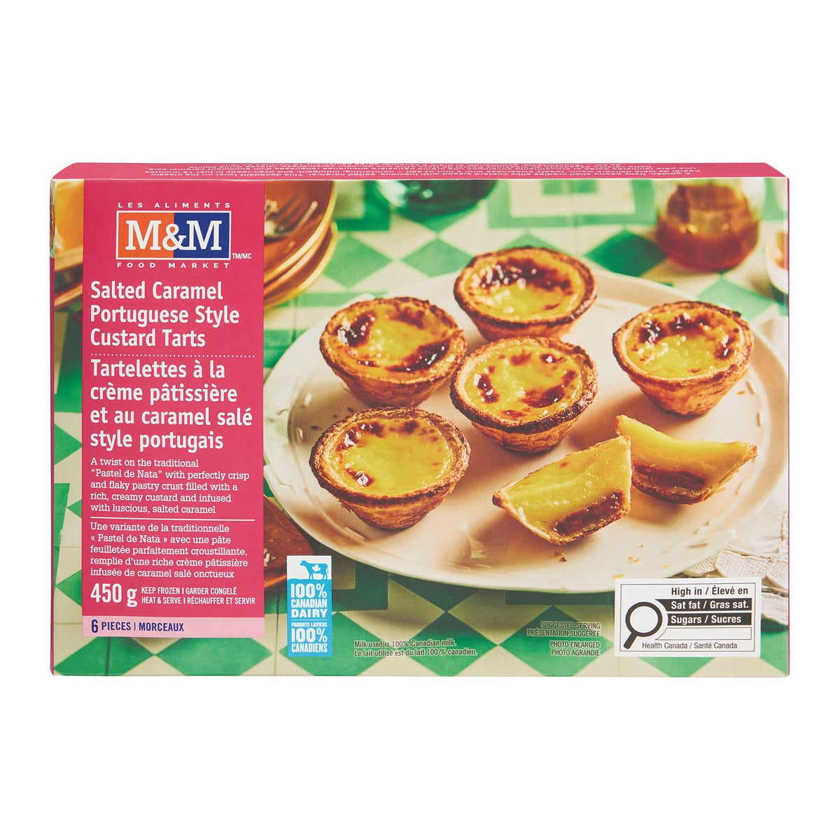 Tartelettes à la crème pâtissière et au caramel salé style portugais