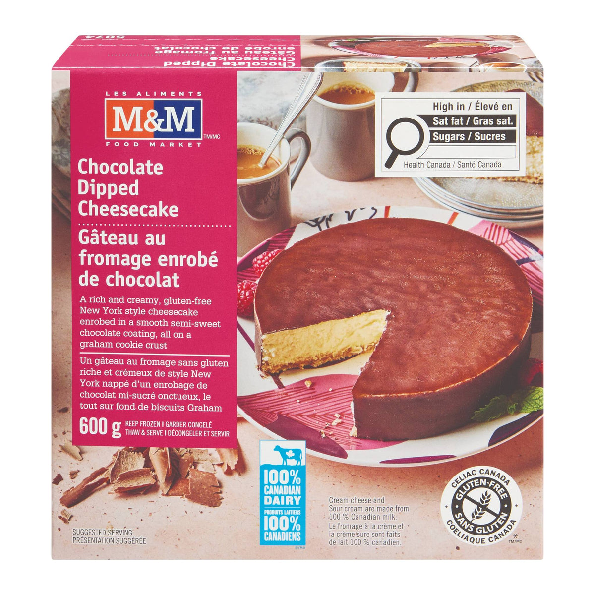 Gâteau au fromage enrobé de chocolat