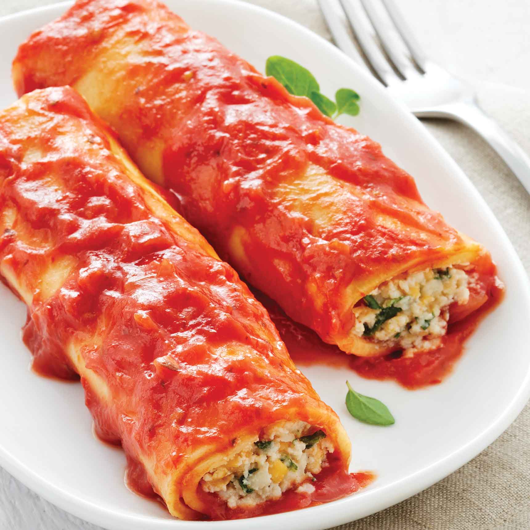 Cheese and Spinach Cannelloni
