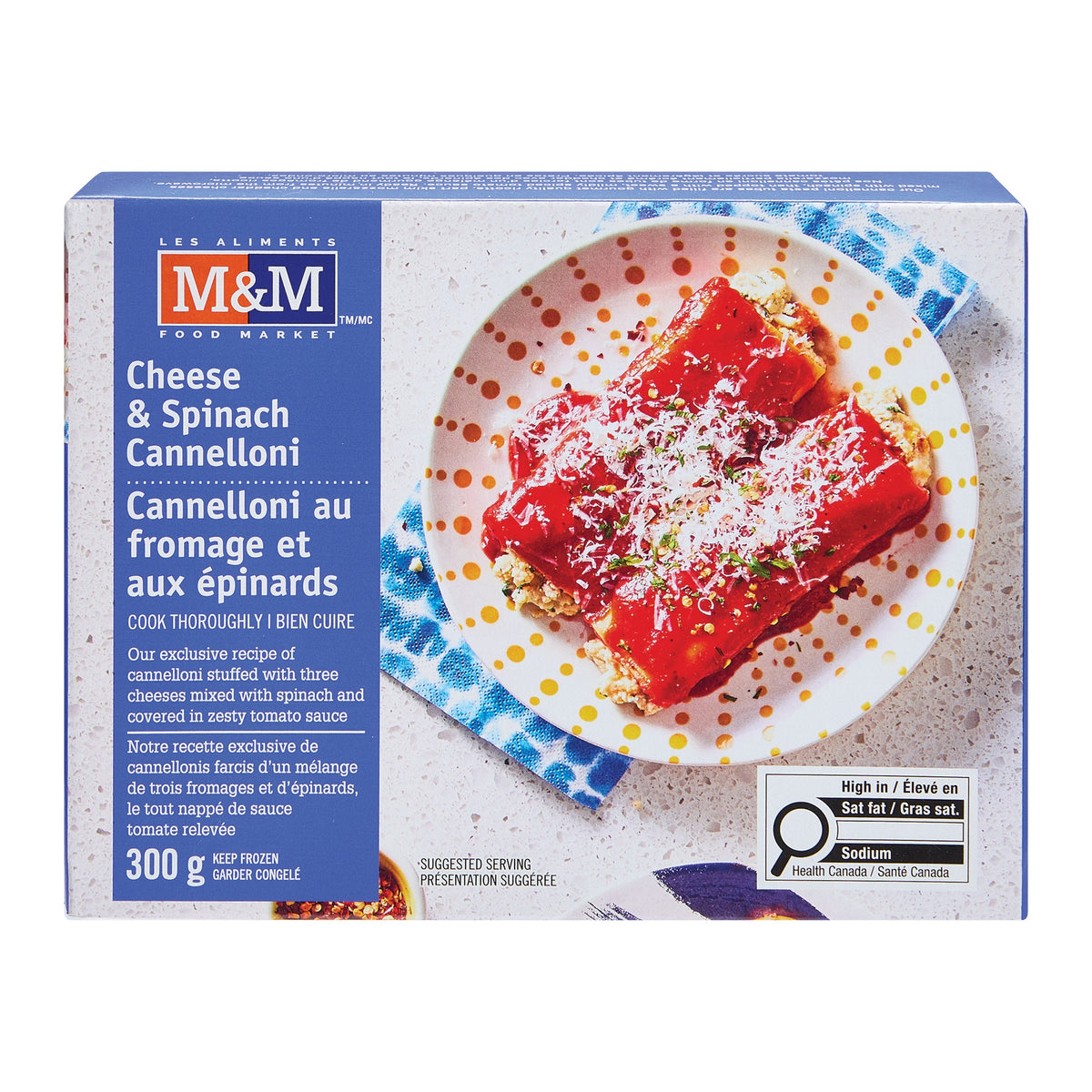 Cannelloni au fromage et aux épinards