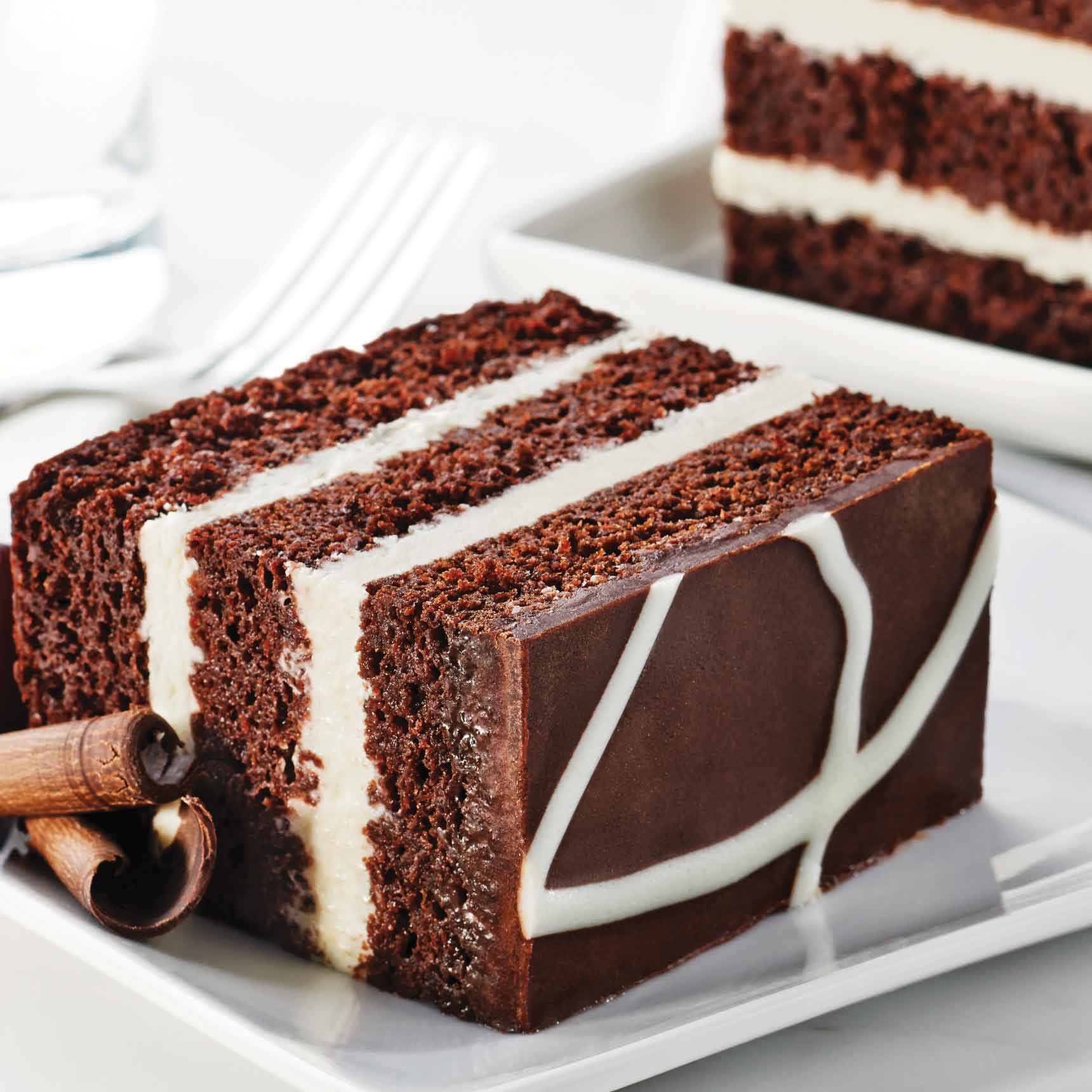 TOO TALL® Chocolate and Cream Cake