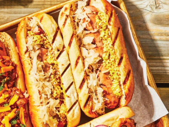 Saucisses BBQ garnies de choucroute