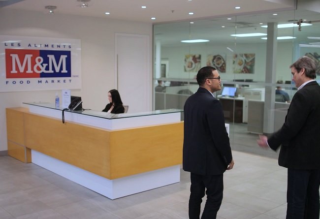 Intérieur du siège social de Les Aliments M&M - Mot clé
