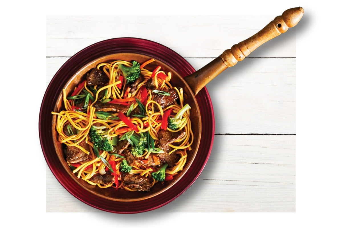 Trousse repas Lo Mein au bœuf préparée à partir de surgelés