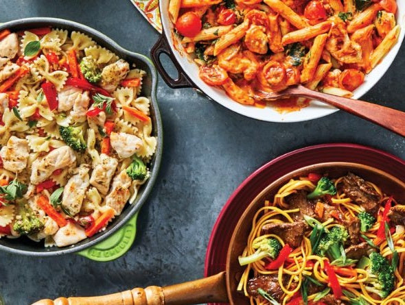 Trois trousses repas surgelées prêtes en 20 minutes